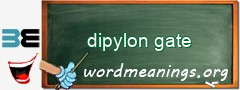 WordMeaning blackboard for dipylon gate